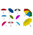 set realistic umbrella in various type vector image vector image