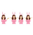 surprised easter woman vector image