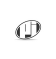 initial letter pi logo template design vector image