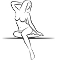 naked woman vector image