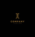 jc letter initial logo is elegant and modern vector image vector image