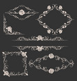 ornamental floral frames set vector image