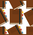 notepad with bookmarks seamless pattern writer vector image