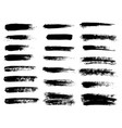 painted grunge stripes set black labels vector image