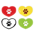 paw print icons vector image