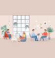 people work or study in creative modern coworking vector image vector image