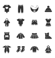 baby clothes icons set vector image