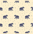 bear purple and pastel pink tribal seamless vector image vector image