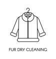 fur dry cleaning clothing care company service vector image