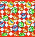 seamless retro soda bottle caps pattern vector image vector image