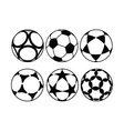 soccer balls vector image vector image