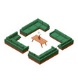 concept 3d furniture isometric collection vector image vector image