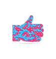 hand thumbs up icon of likes filled different vector image