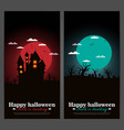 set of halloween night backgrounds vector image