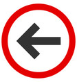 back direction flat icon symbol vector image