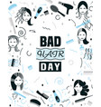 bad hair day vector image