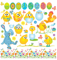 funny easter set vector image