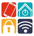 smart home house icon set vector image