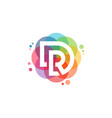 colorful r logo letter designs template vector image