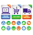 design elements for internet shopping vector image