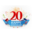 happy anniversary celebration design vector image