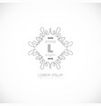 luxury monogram logo vector image
