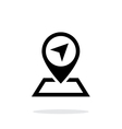 pin pointer icon on white background vector image vector image