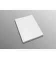 realistic 3d clear white book mock up vector image