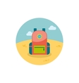 backpack icon travel summer vacation vector image