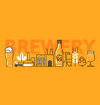 brewery beer icon bottles industry line vector image vector image