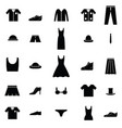 clothes icon set vector image