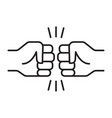 fist bump friendship sign vector image