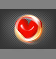 spinning heart icon isolated on 3d vector image vector image