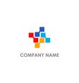 square connect digital technology logo vector image
