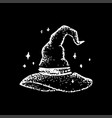 witch hat black dotwork vector image