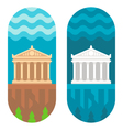 flat design parthenon vector image