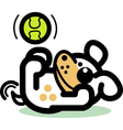 playful cartoon dog vector image vector image