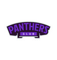 bold sports font for panther mascot logo text vector image