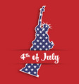 statue of liberty paper cutting in card pocket vector image
