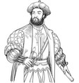 vasco de gama vector image vector image