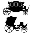 carriage for transportation of people black vector image