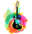 colorful electric guitar vector image