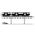 elevated train in chicago vector image vector image