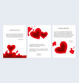 heart love banner vector image