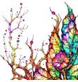 abstract alcohol ink border decor vector image vector image