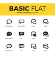 basic set of speech bubble icons vector image