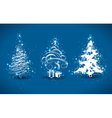 decorative christmas trees vector image
