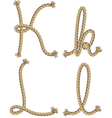 rope alphabet vector image vector image
