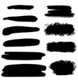 set brush strokescollection brush vector image vector image