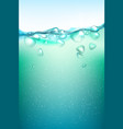 transparent air bubbles under the water vector image